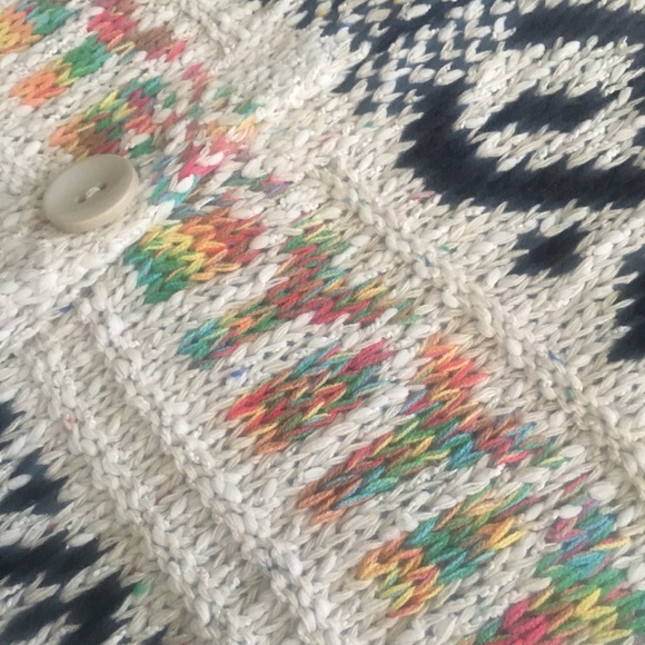 Duster Button Front Tribal Hoodie Cardigan - Picture 3 of 5